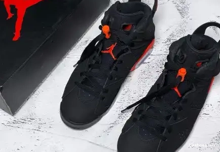 2019 OG JORDAN INFRARED 384664-060 6 AIR RETRO 384664-060 BLACK 0326